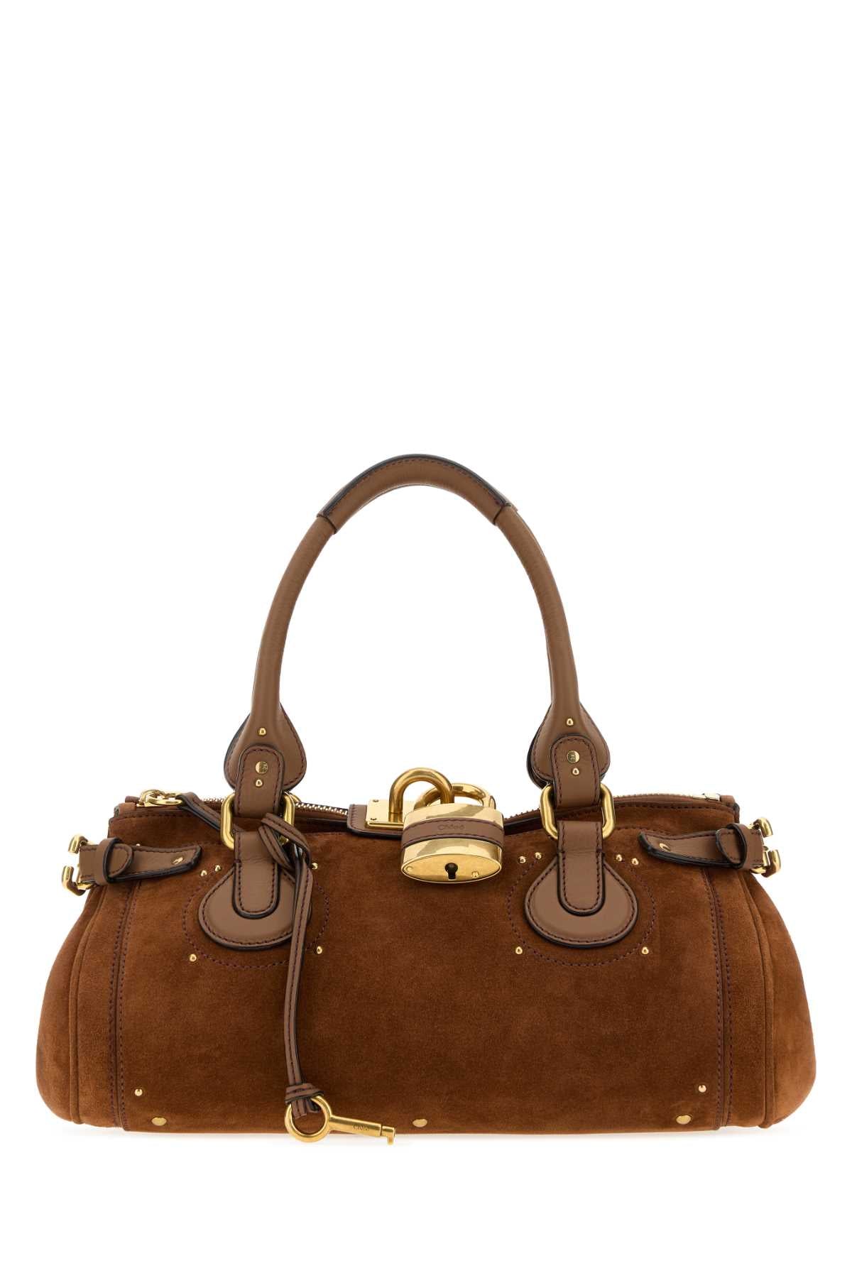 Chloe Women Brown Suede Paddington Shopping Bag