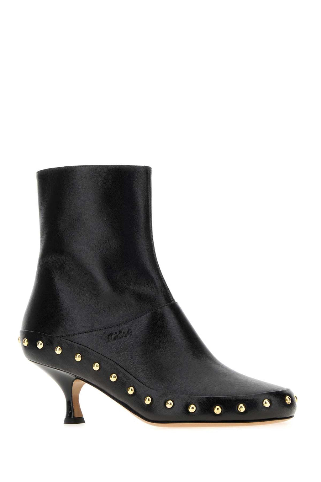 Chloe Women Black Leather Junie Ankle Boots