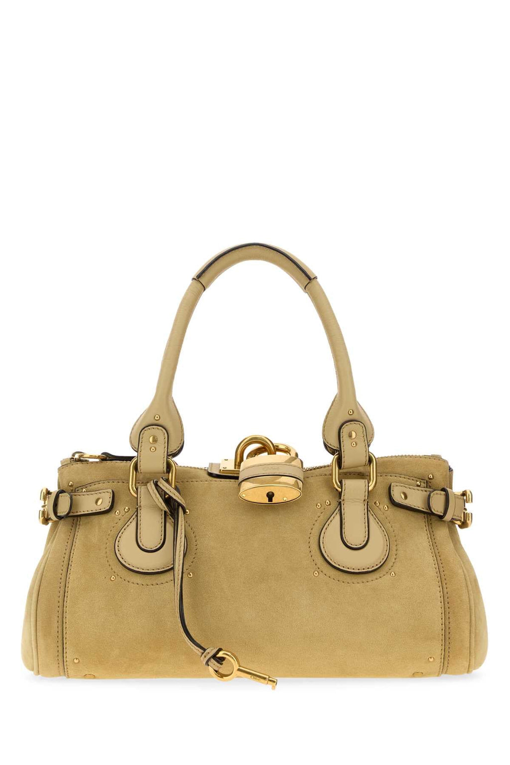 Chloe Women Mustard Suede Paddington Shopping Bag