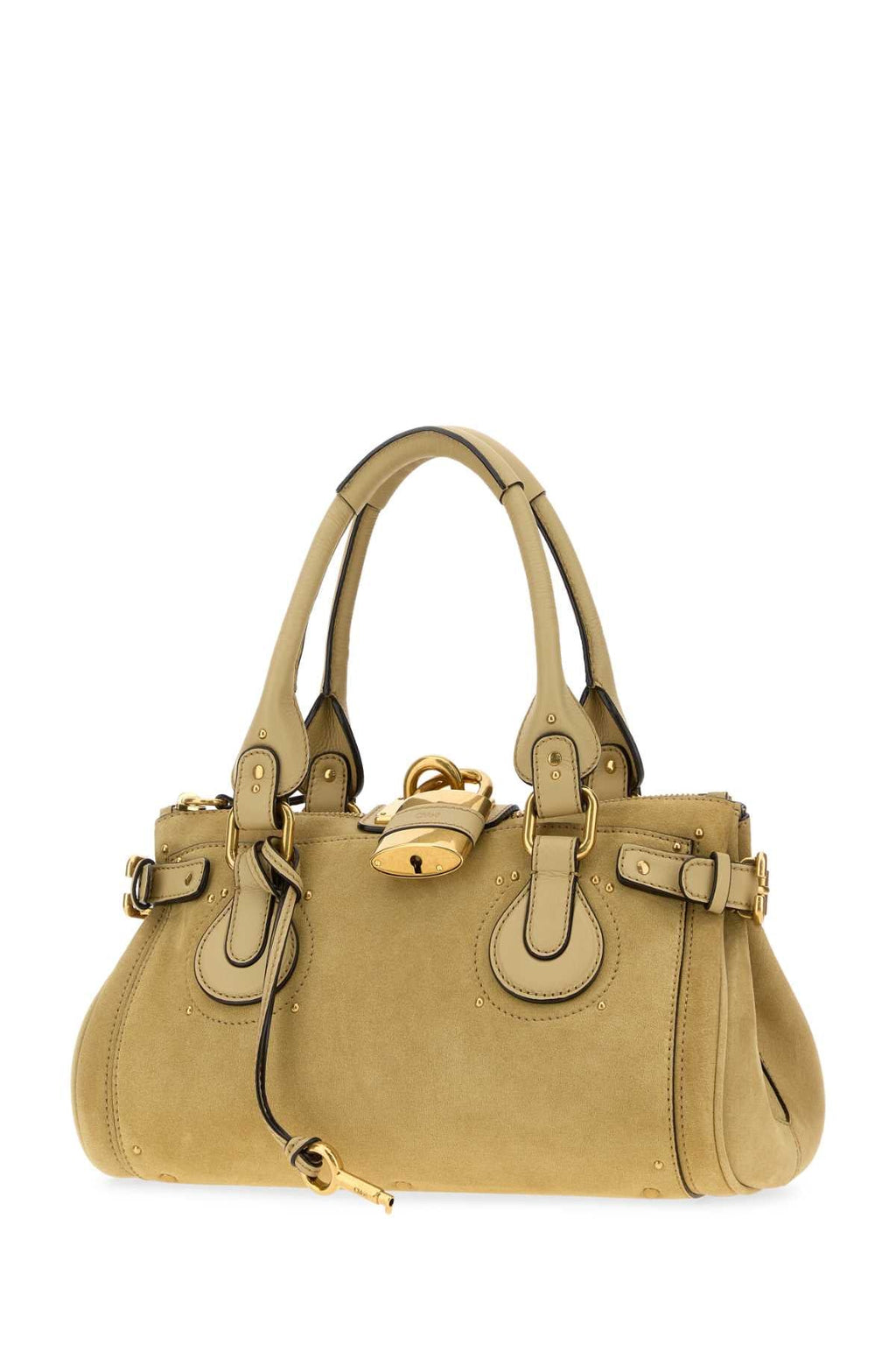Chloe Women Mustard Suede Paddington Shopping Bag