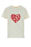 Chloe Women White Cotton T-Shirt