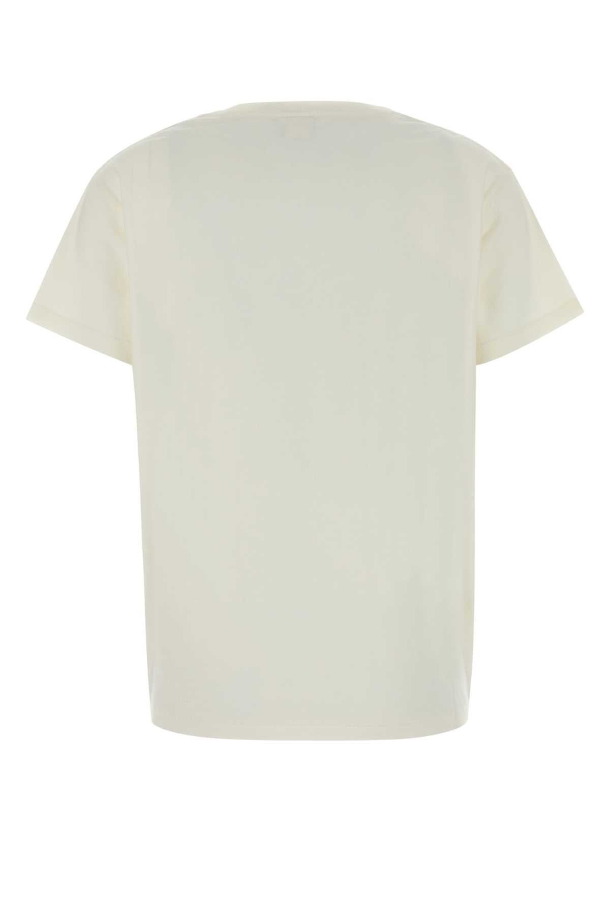 Chloe Women White Cotton T-Shirt