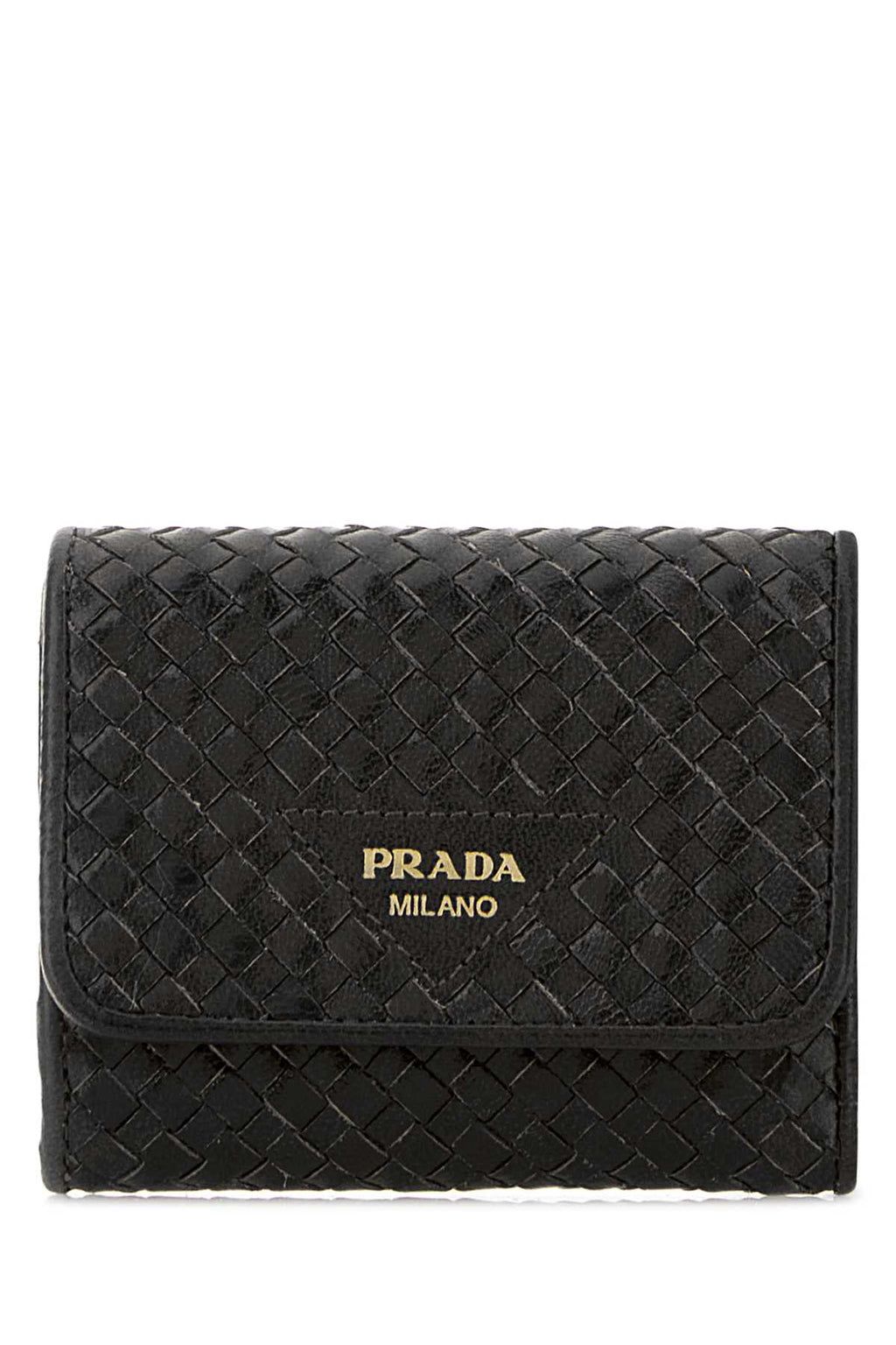 Prada Women Black Leather Wallet