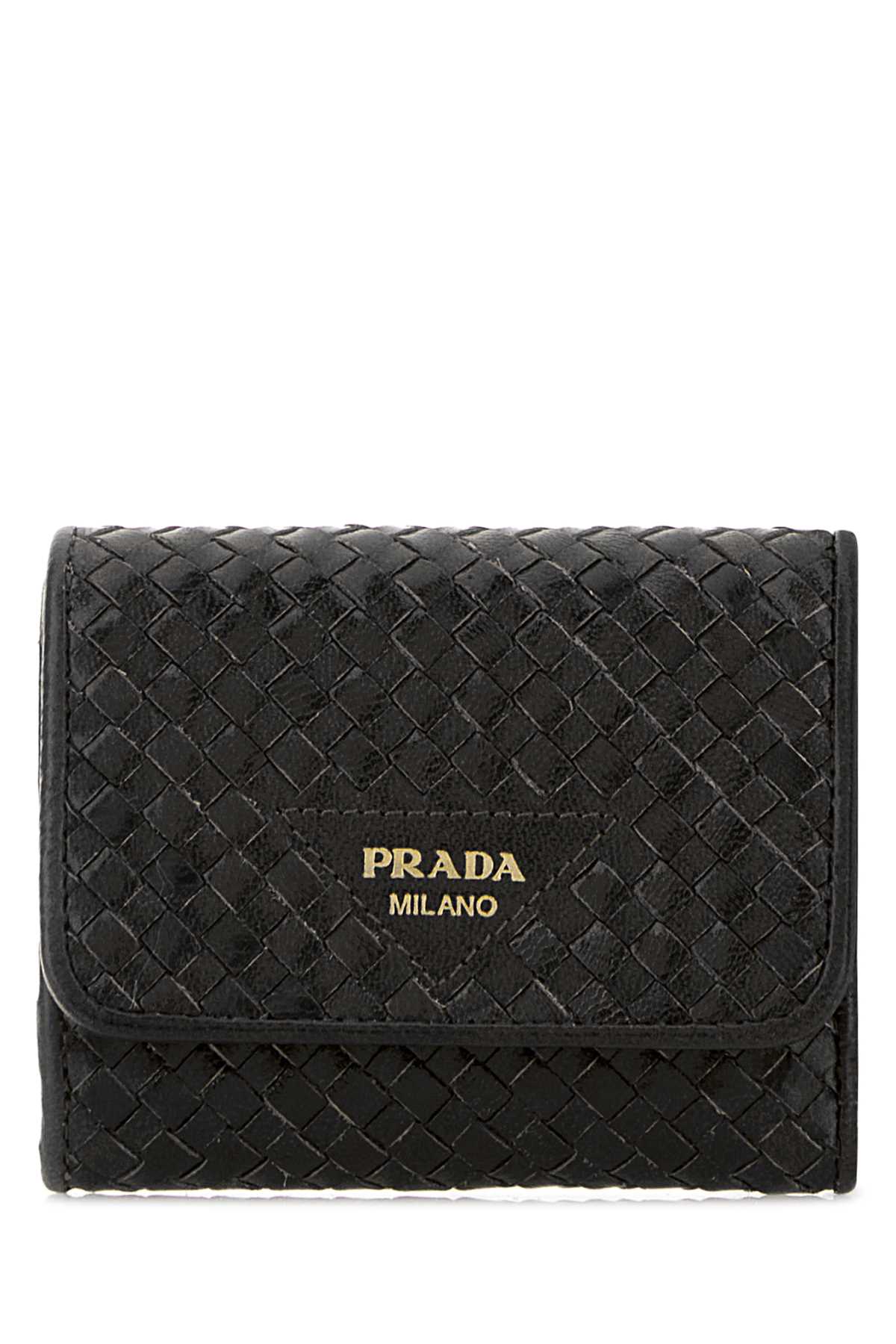 Prada Women Black Leather Wallet