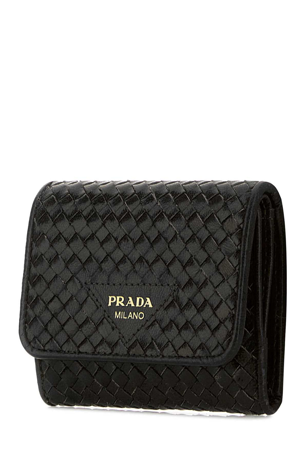Prada Women Black Leather Wallet