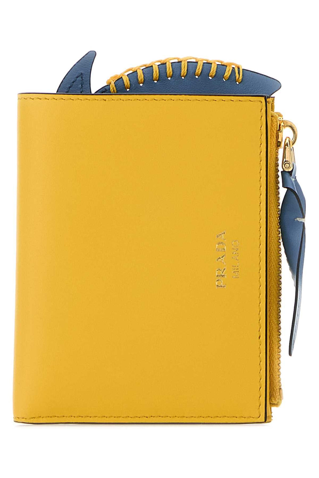 Prada Women Yellow Leather Wallet