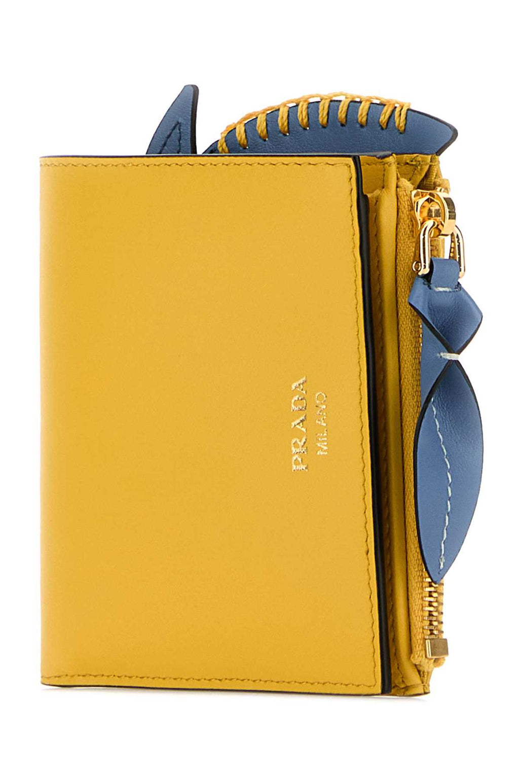 Prada Women Yellow Leather Wallet