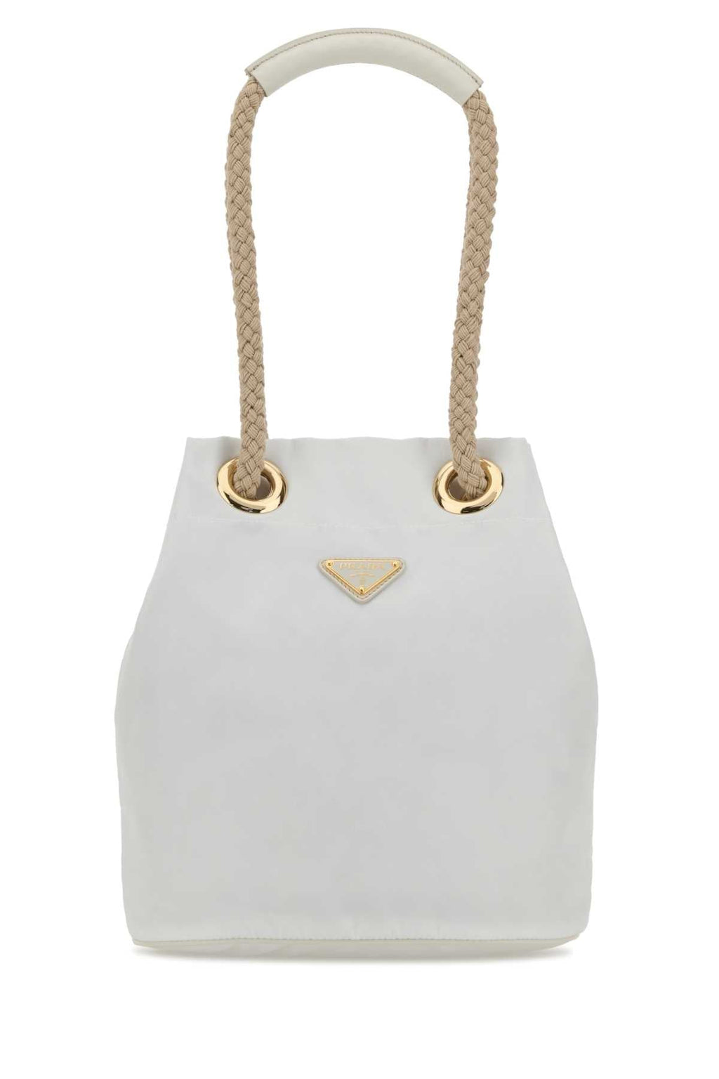 Prada Women White Re-Nylon Prada Mariner Bucket Bag