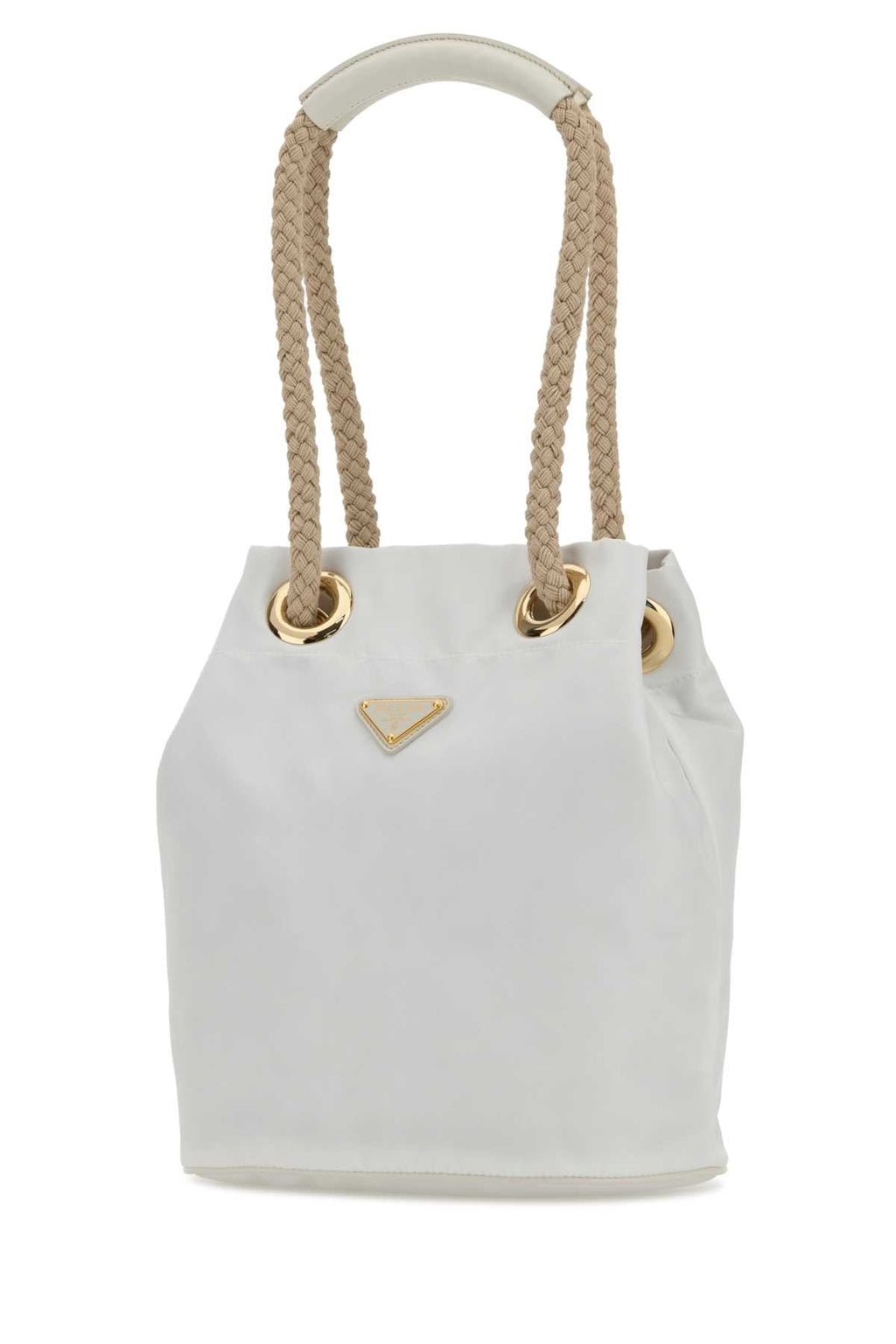 Prada Women White Re-Nylon Prada Mariner Bucket Bag