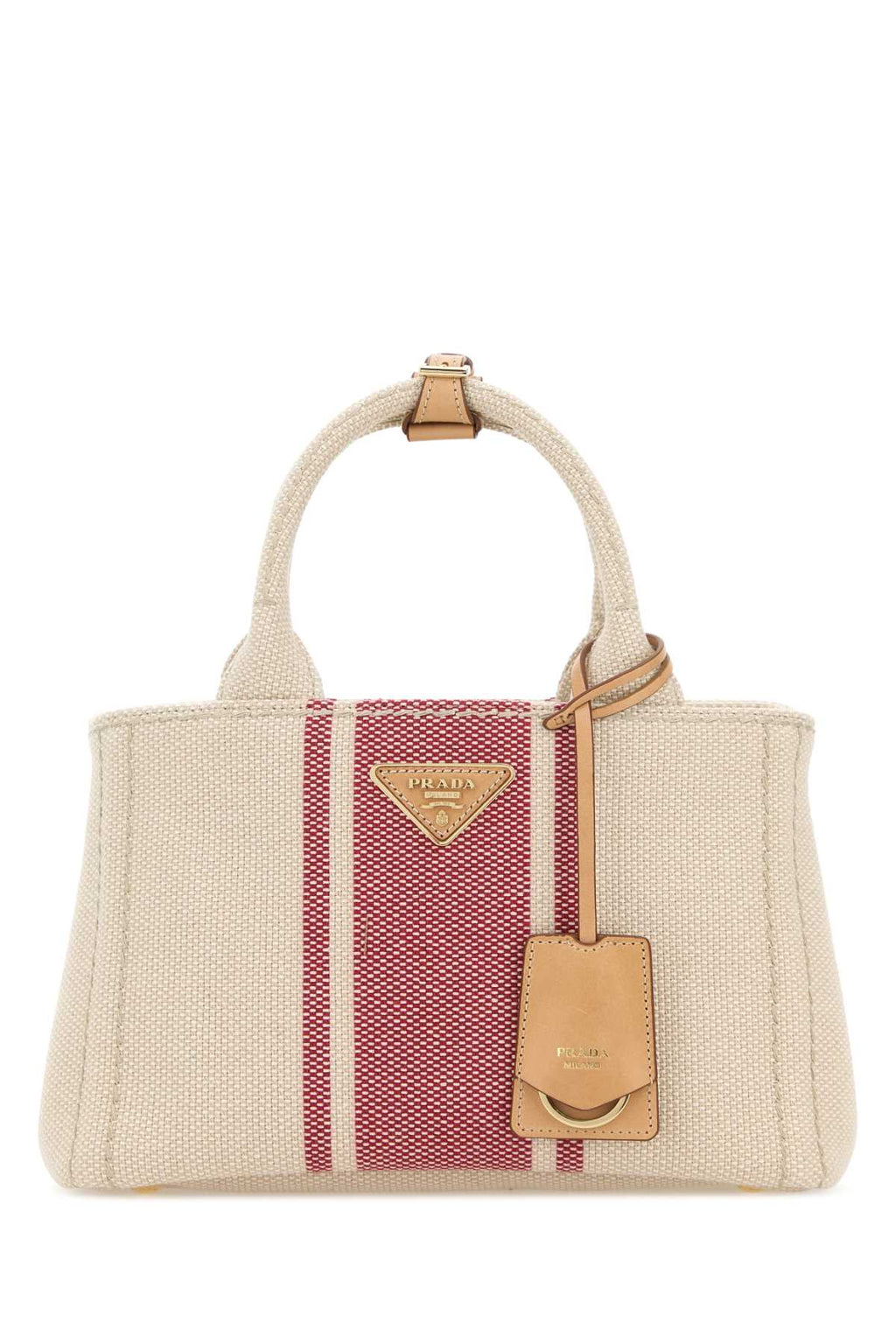 Prada Women Sand Canvas Small Prada Jardiniã¨Re Handbag