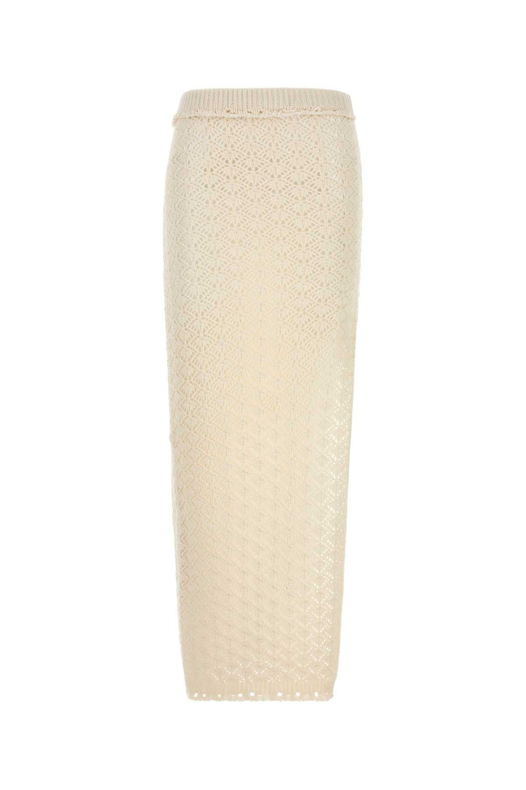 Blumarine Women Ivory Crochet Skirt