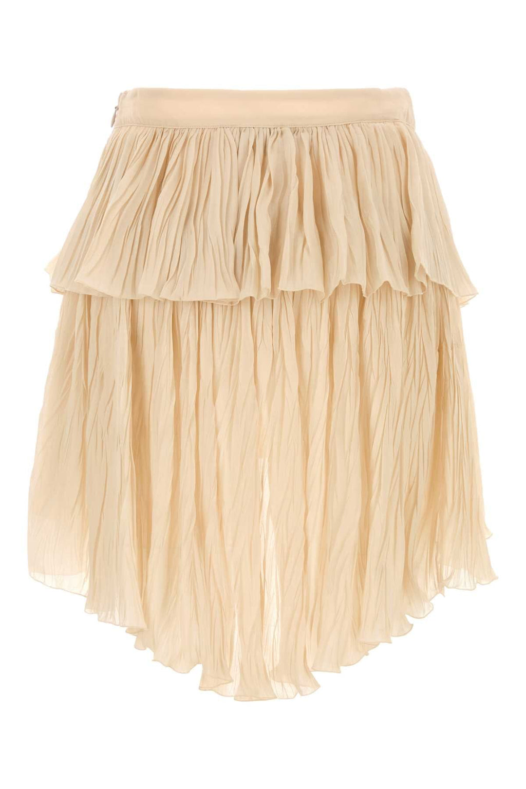 Blumarine Women Skin Pink Georgette Mini Skirt