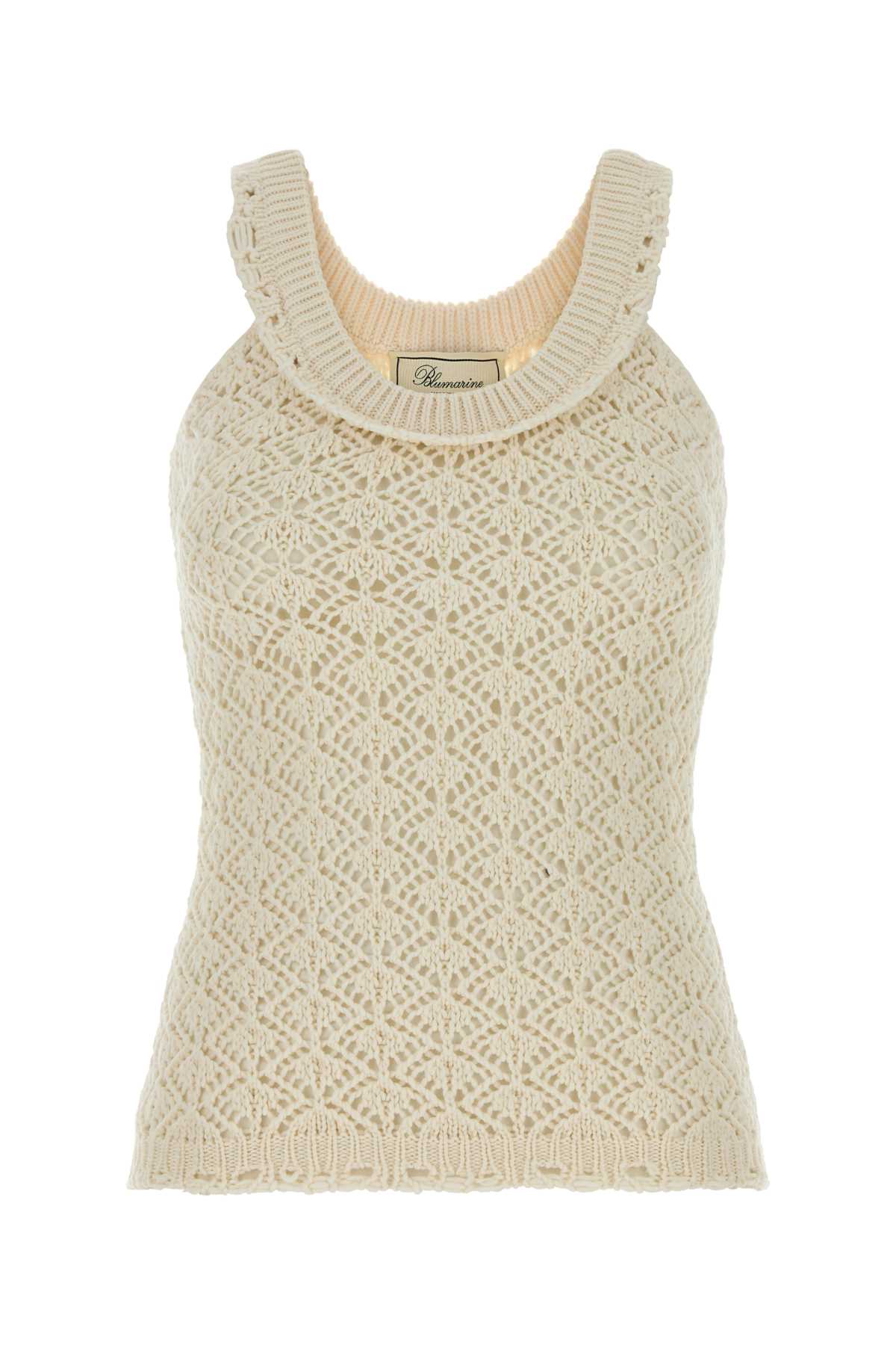 Blumarine Women Ivory Knit Top