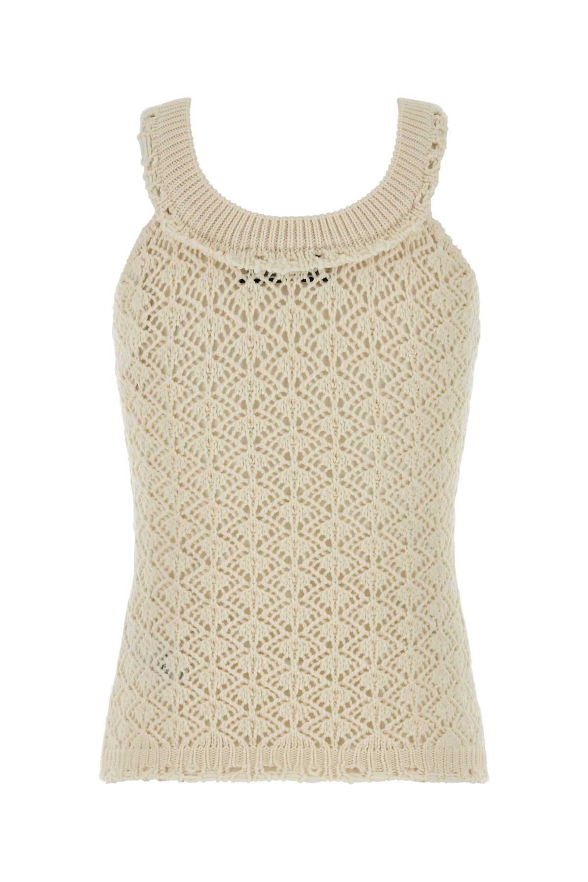 Blumarine Women Ivory Knit Top