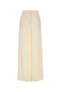 Blumarine Women Ivory Viscose Wide-Leg Pant