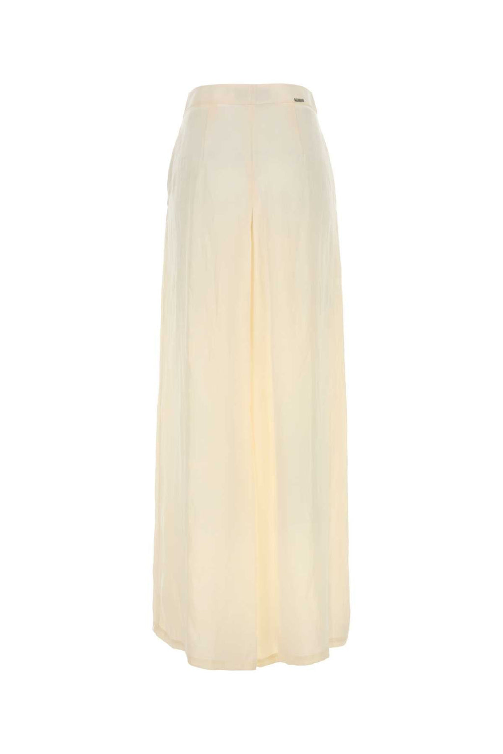Blumarine Women Ivory Viscose Wide-Leg Pant