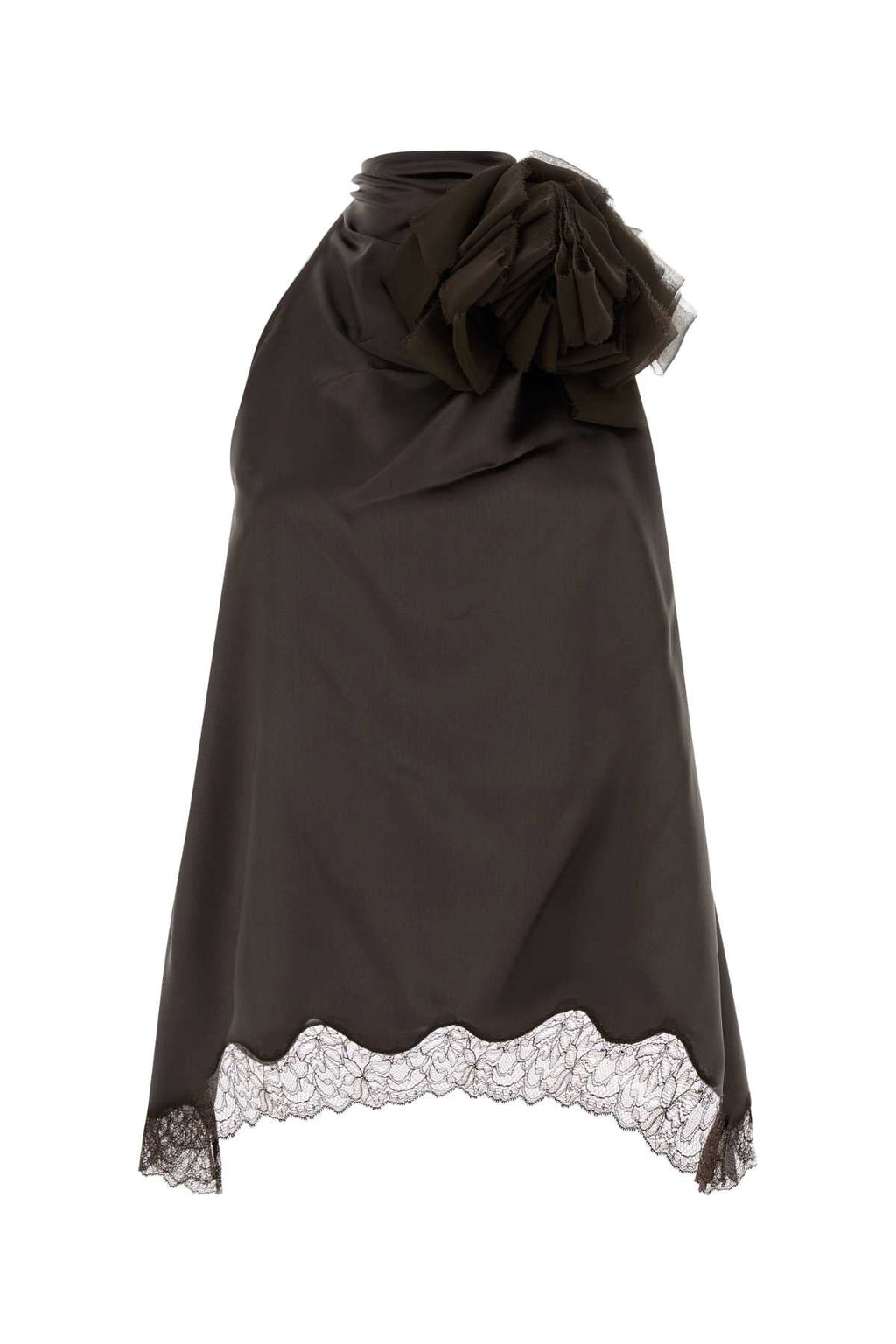 Magda Butrym Women Chocolate Satin Top