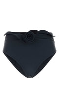 Magda Butrym Women Denim Blue Stretch Nylon Bikini Bottom