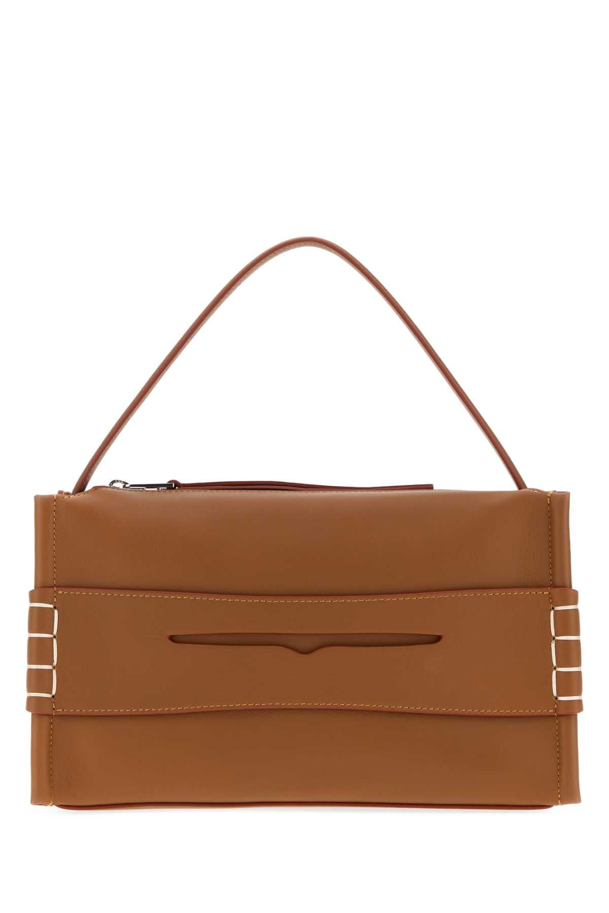 Jw Anderson Women Camel Leather Loafers Handbag