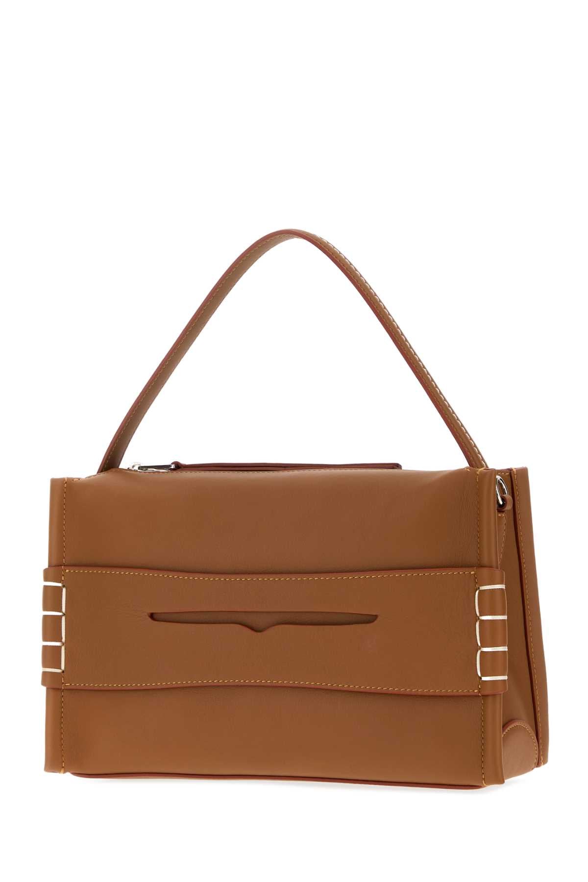 Jw Anderson Women Camel Leather Loafers Handbag