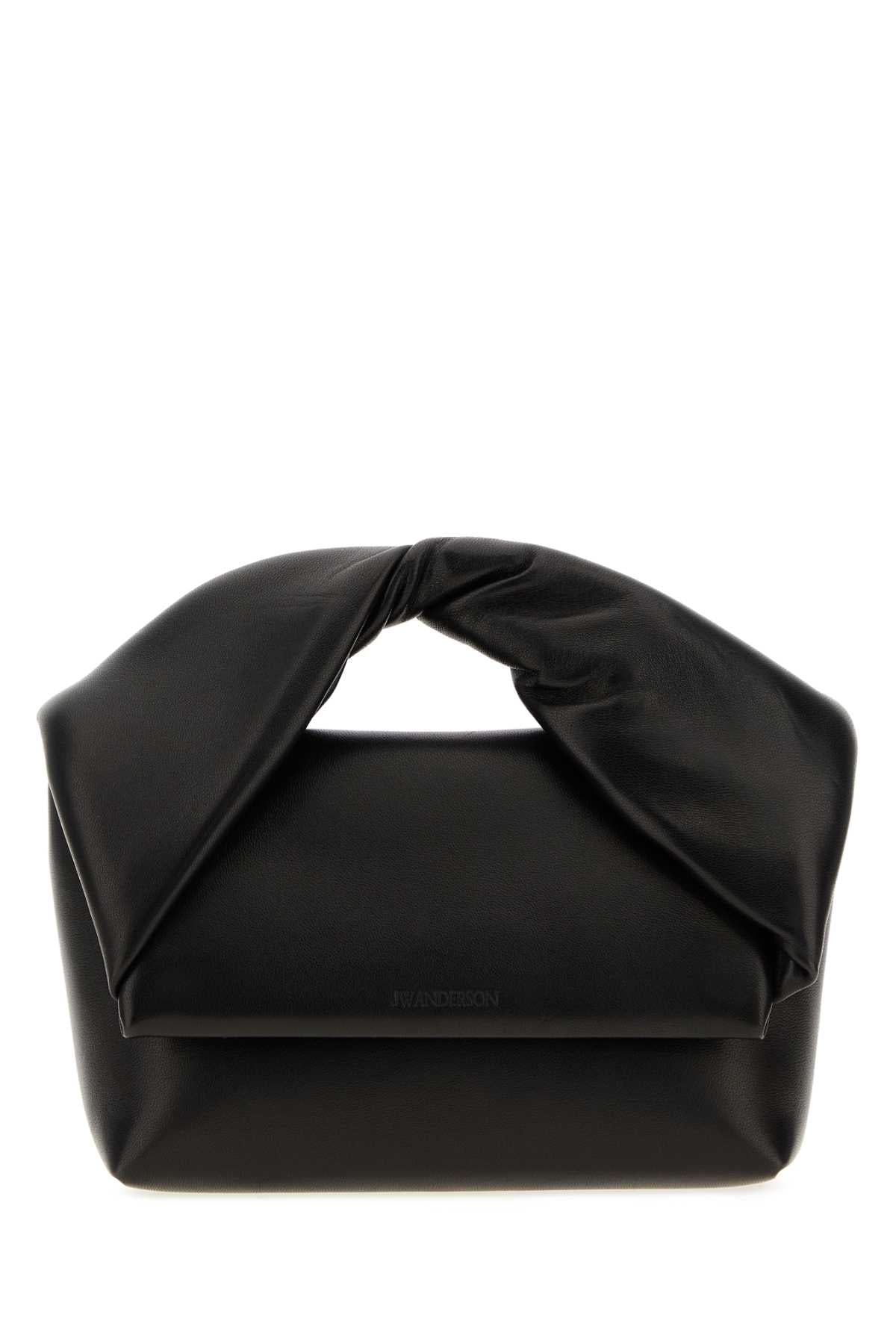 Jw Anderson Women Black Leather Mini Twister Handbag