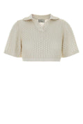 Giuseppe Di Morabito Women White Crochet Polo Shirt