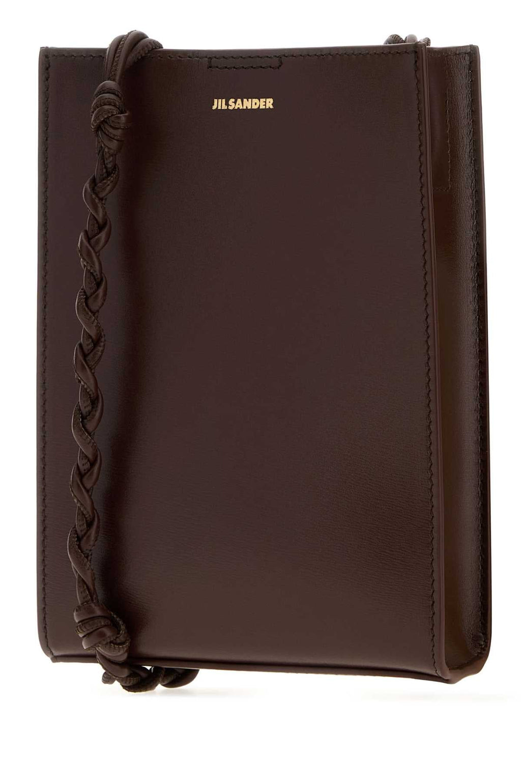 Jil Sander Women Chocolate Leather Small Tangle Shoulder Bag