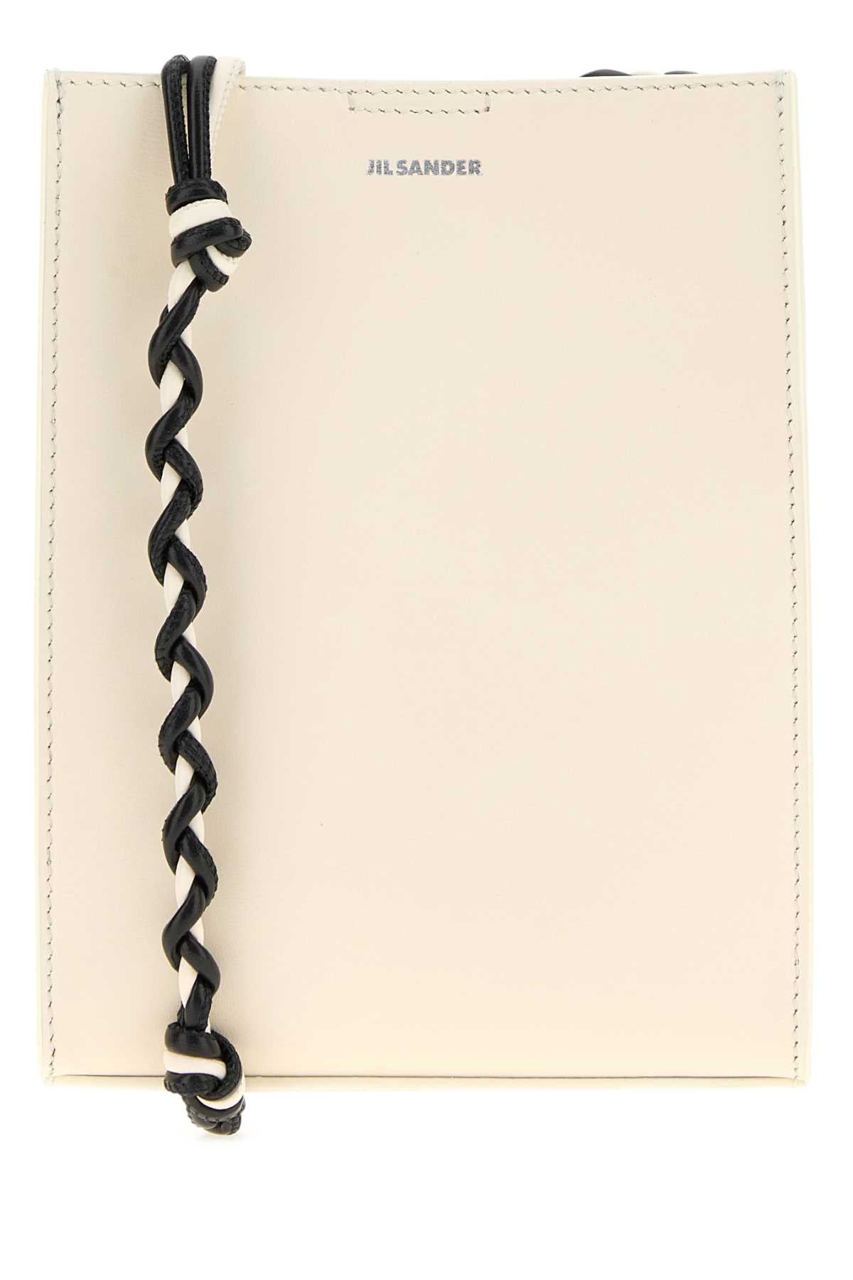 Jil Sander Women Ivory Leather Small Tangle Shoulder Bag