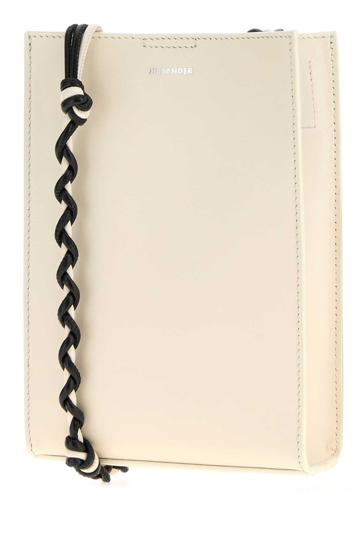 Jil Sander Women Ivory Leather Small Tangle Shoulder Bag