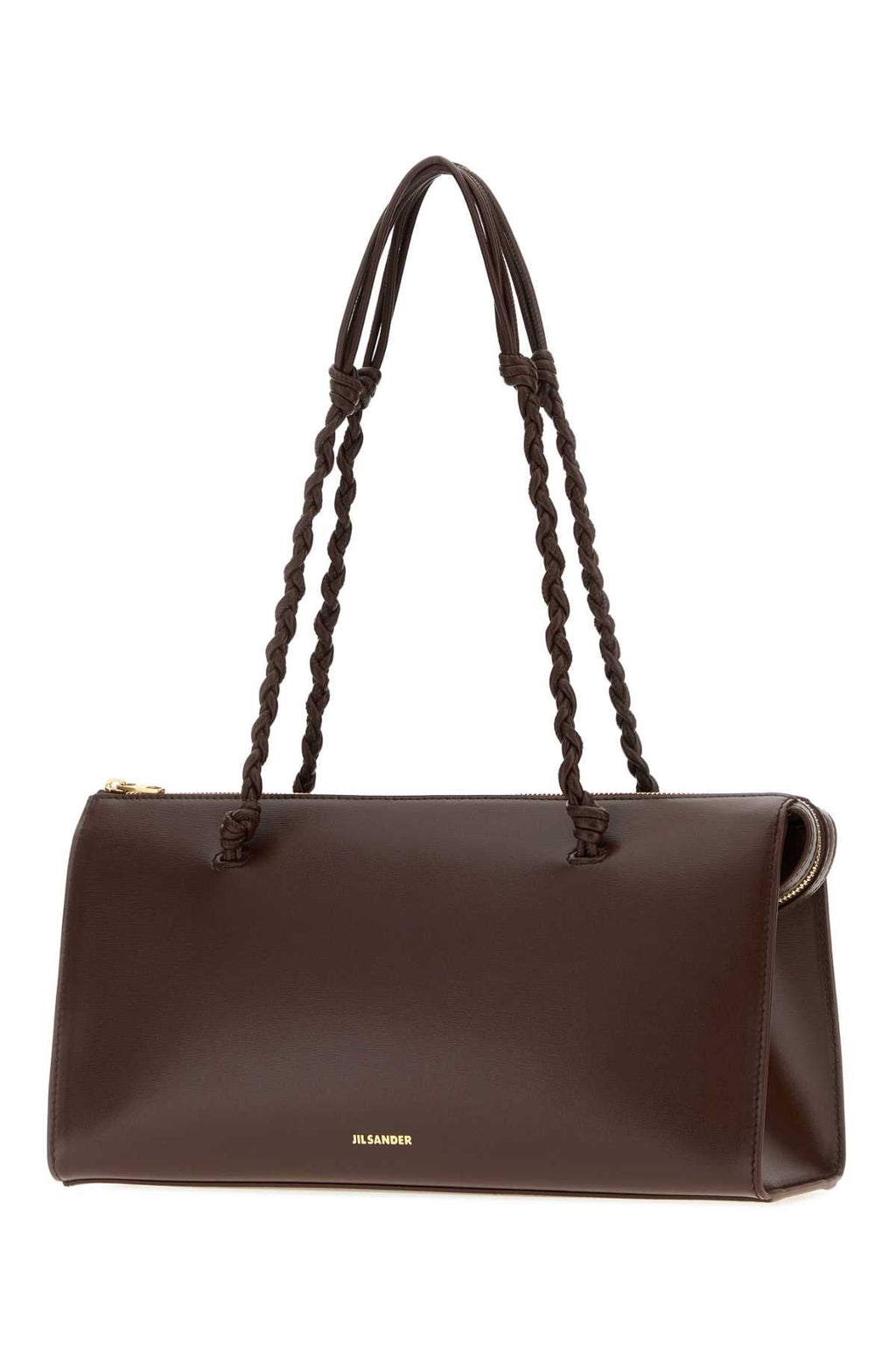 Jil Sander Women Chocolate Leather Tangle Tent Shoulder Bag