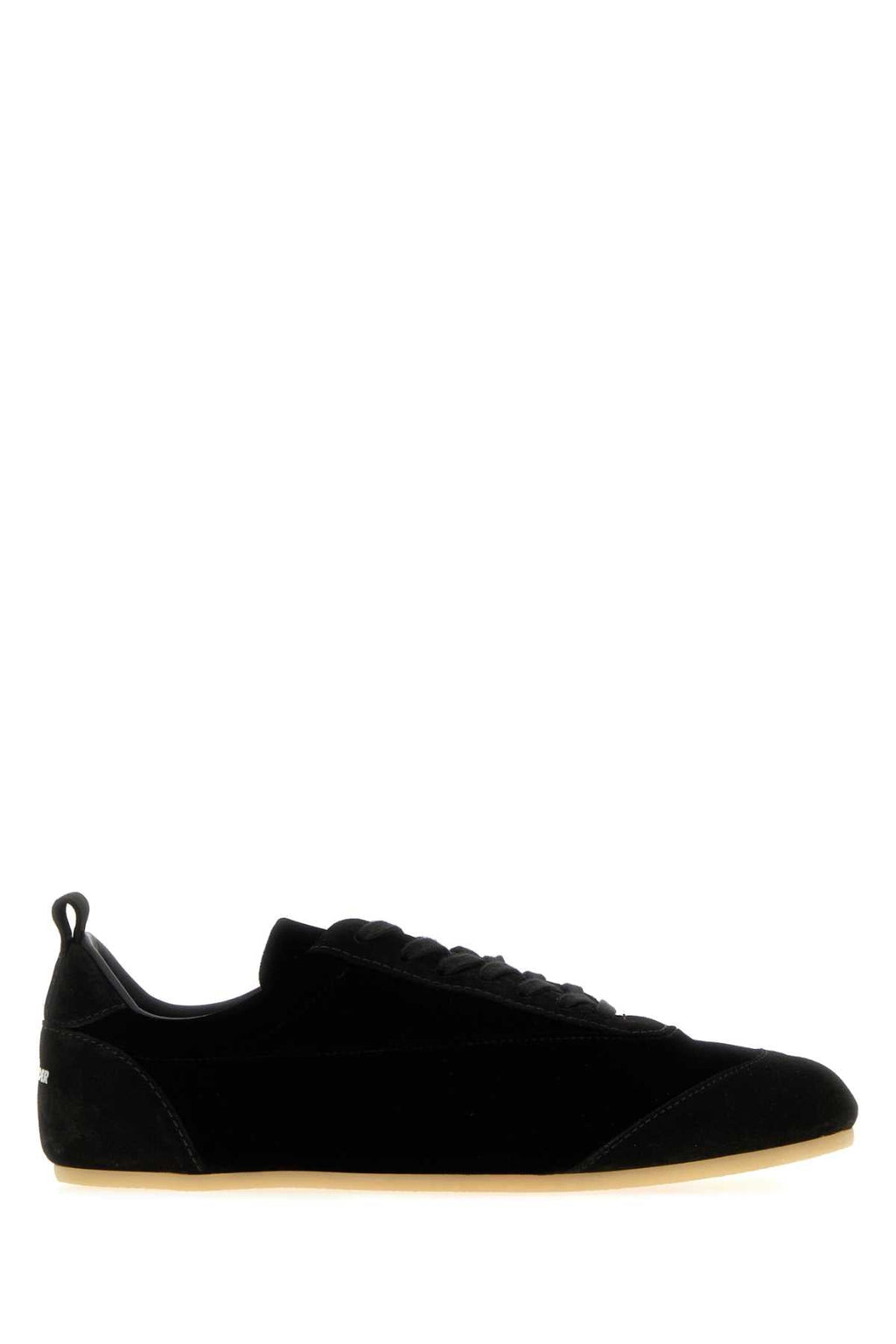 Jil Sander Women Black Velvet And Suede Etage Sneakers