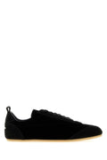 Jil Sander Women Black Velvet And Suede Etage Sneakers