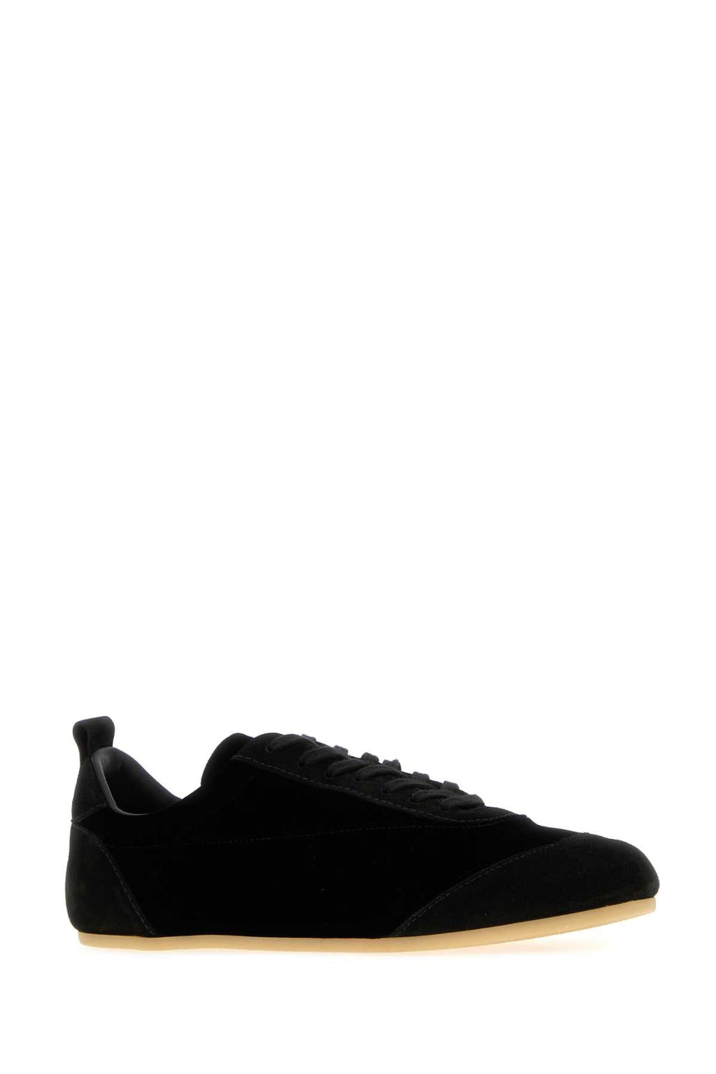 Jil Sander Women Black Velvet And Suede Etage Sneakers