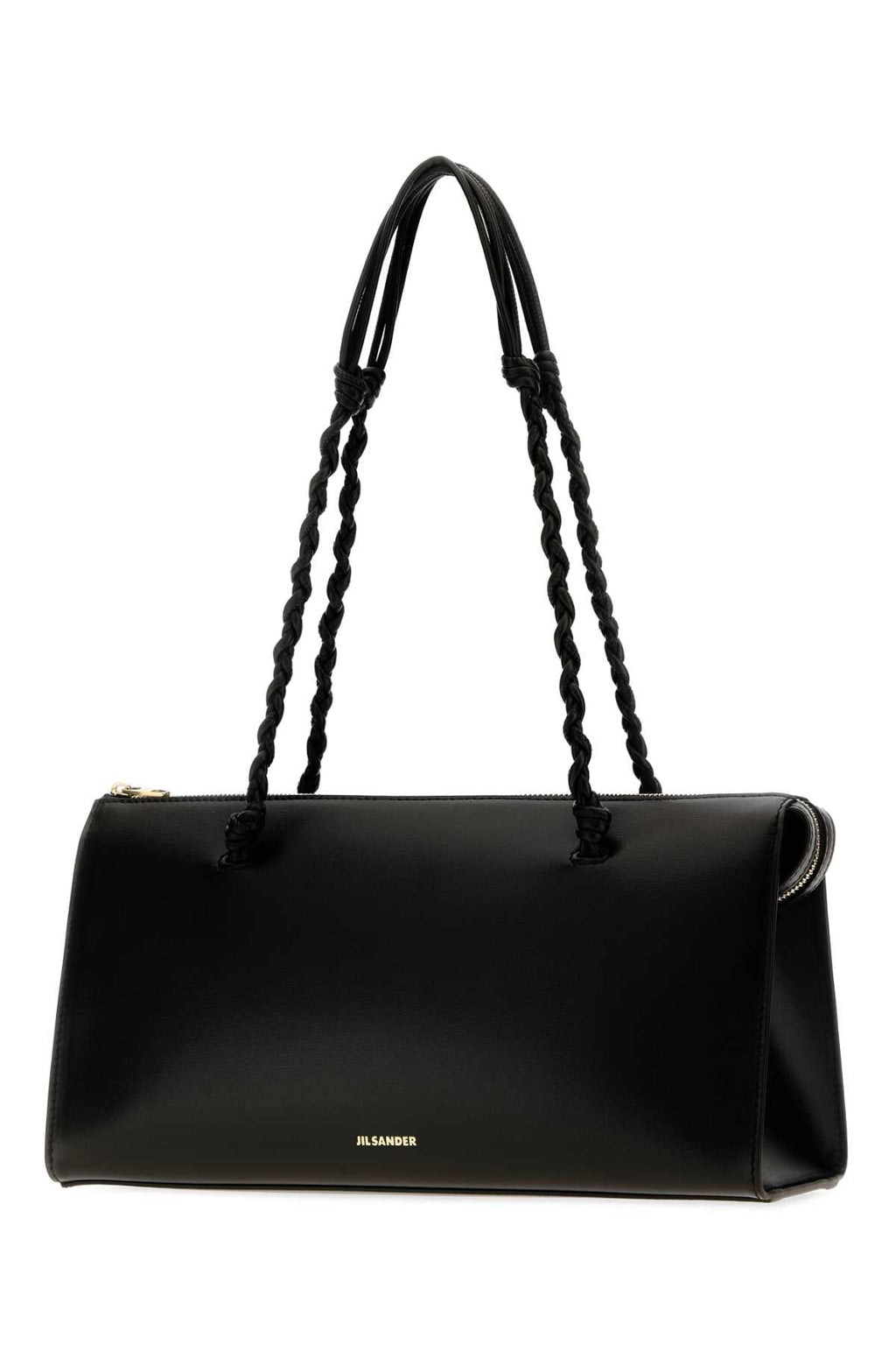Jil Sander Women Black Leather Tangle Tent Shoulder Bag