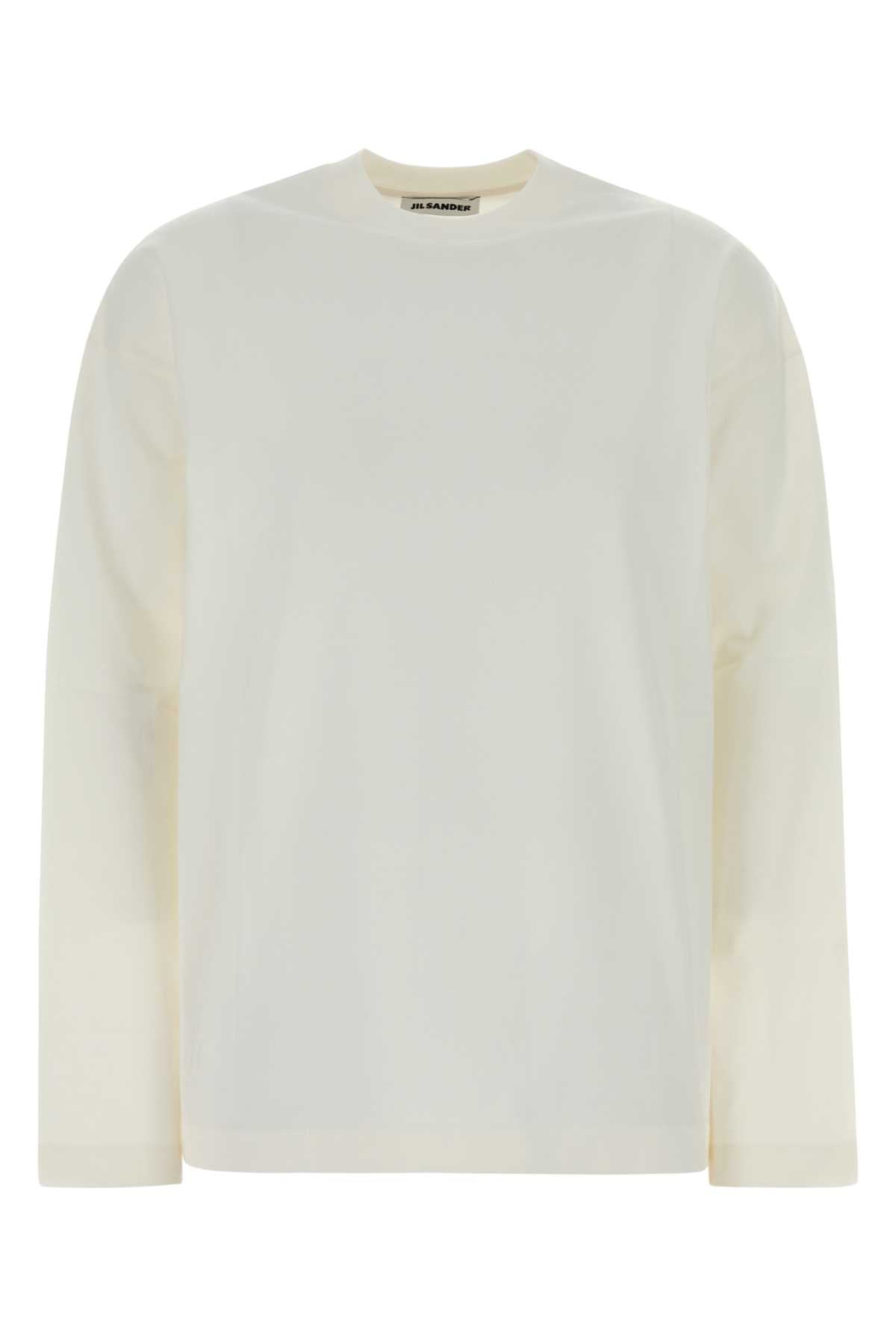 Jil Sander Women White Cotton T-Shirt