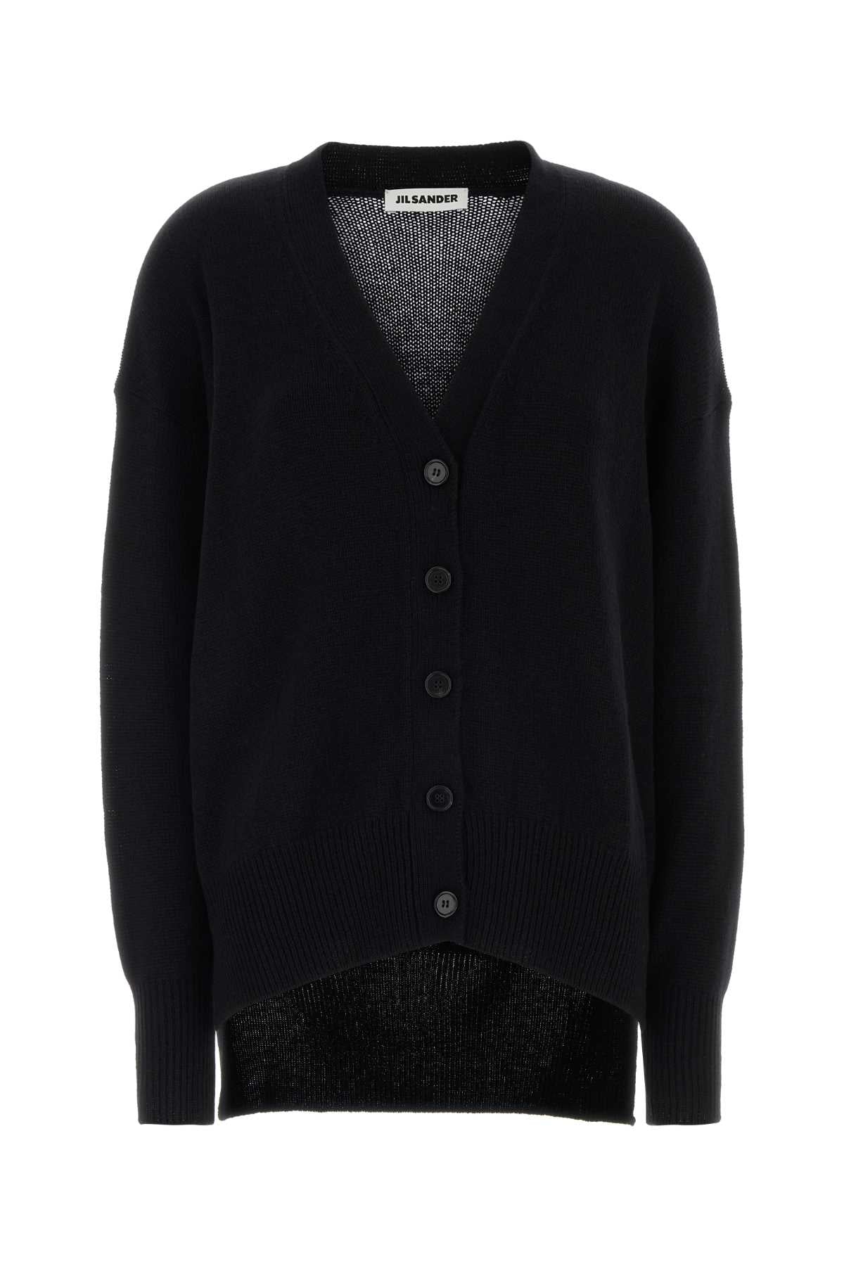 Jil Sander Women Black Cashmere Oversize Cardigan
