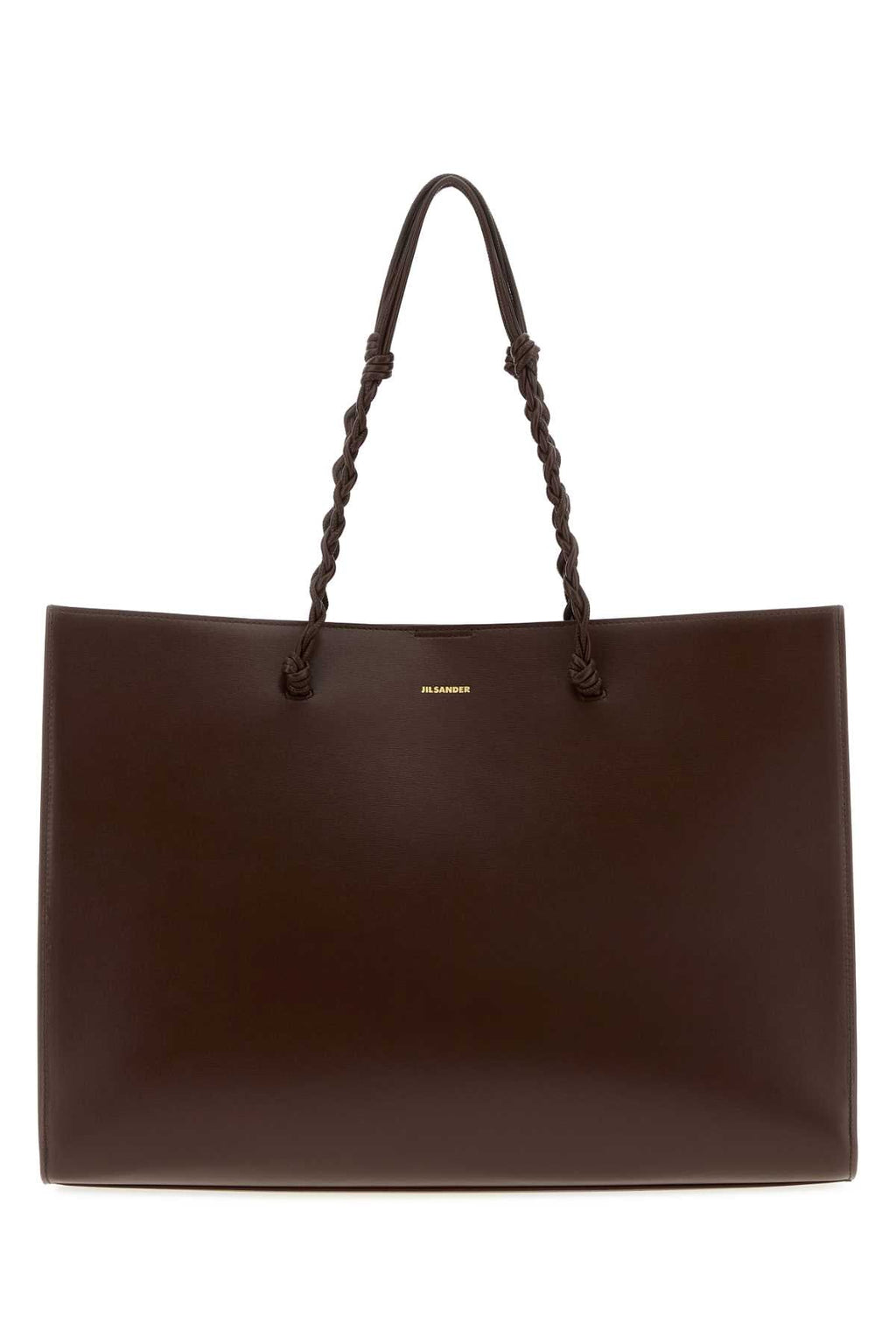 Jil Sander Women Chocolate Leather Tangle Shopping Bag