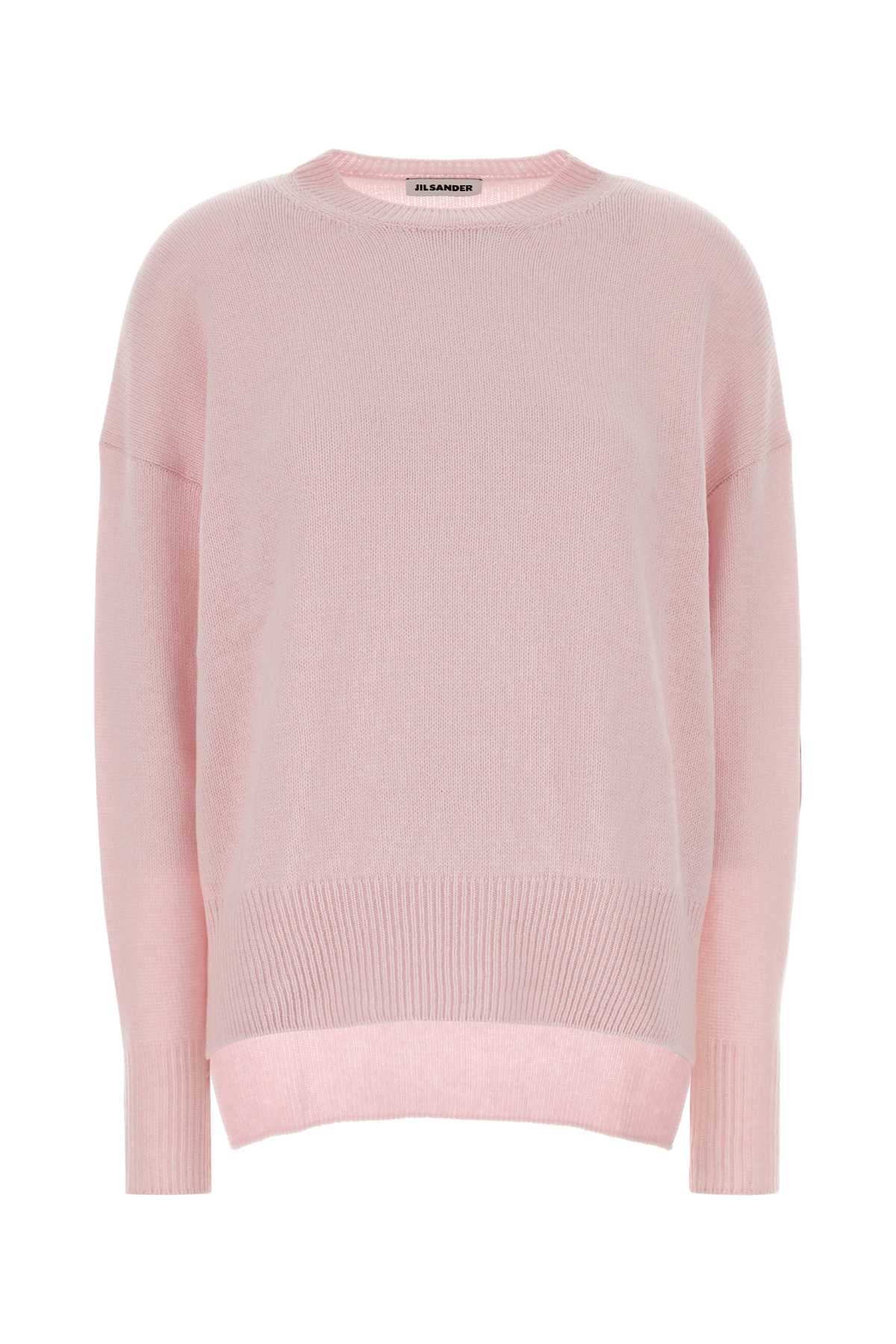 Jil Sander Women Pink Cashmere Oversize Sweater