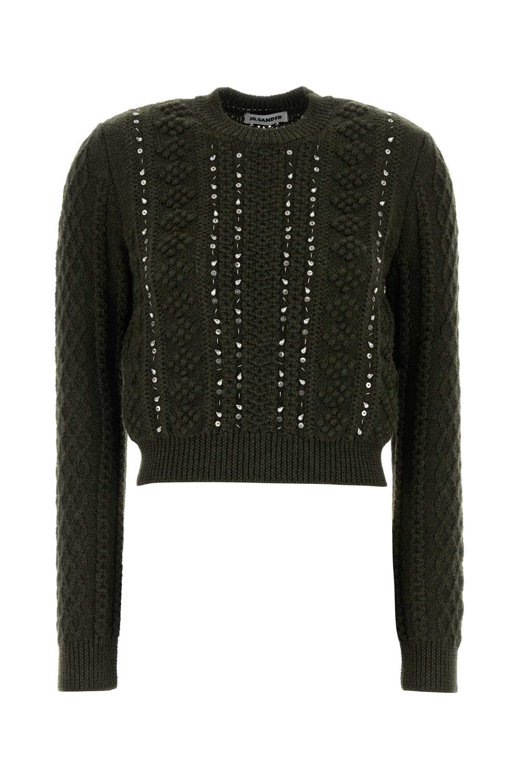Jil Sander Women Dark Green Wool Sweater