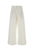 Jil Sander Women White Cotton Wide-Leg Pant