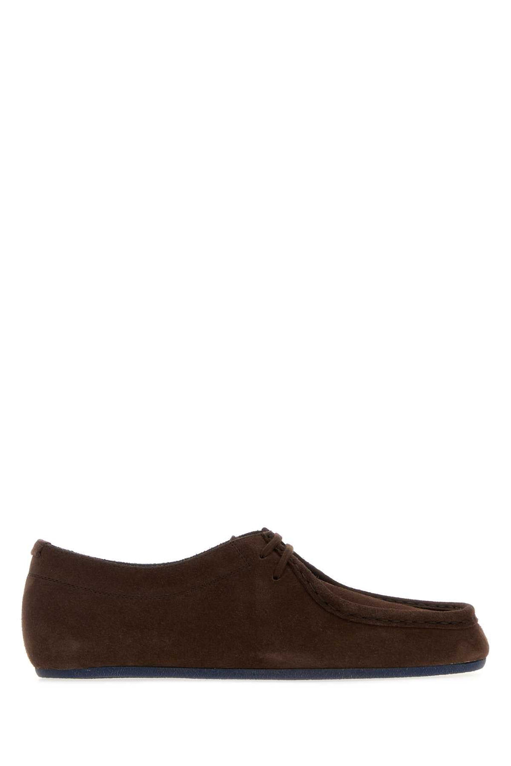 Jil Sander Men Dark Brown Suede Lace-Up Shoes