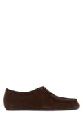 Jil Sander Men Dark Brown Suede Lace-Up Shoes