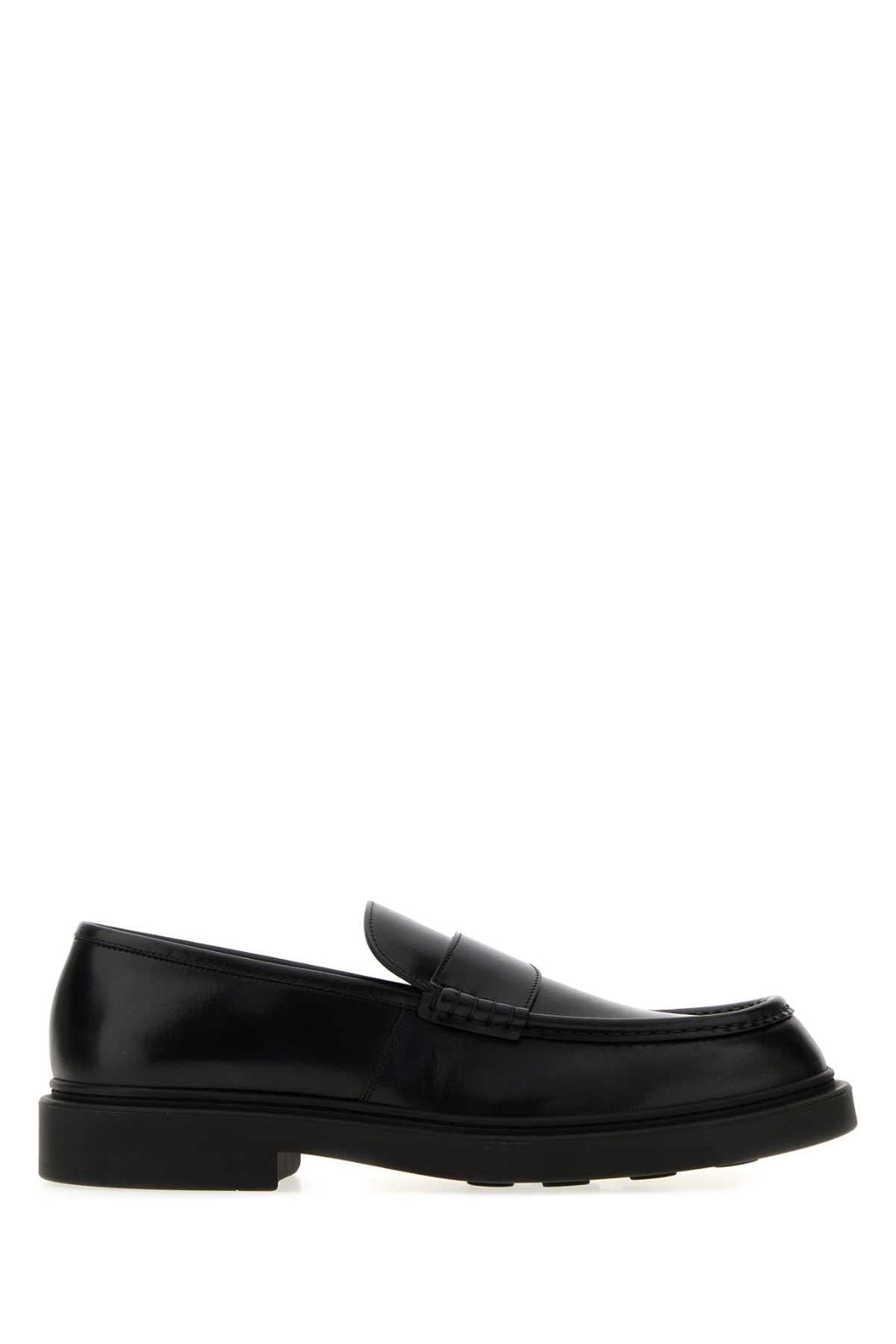 Jil Sander Men Black Leather Loafers