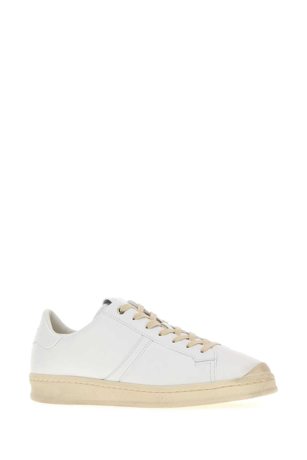 Jil Sander Men White Leather Sneakers
