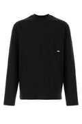 Jil Sander Men Black Cotton T-Shirt