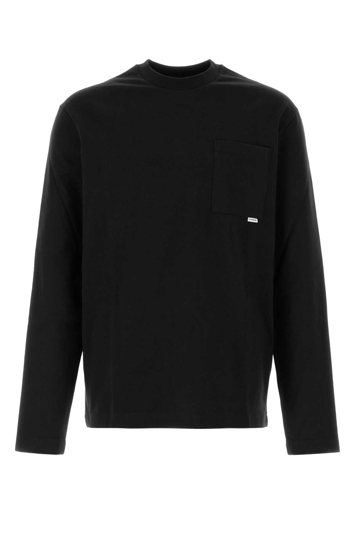 Jil Sander Men Black Cotton T-Shirt