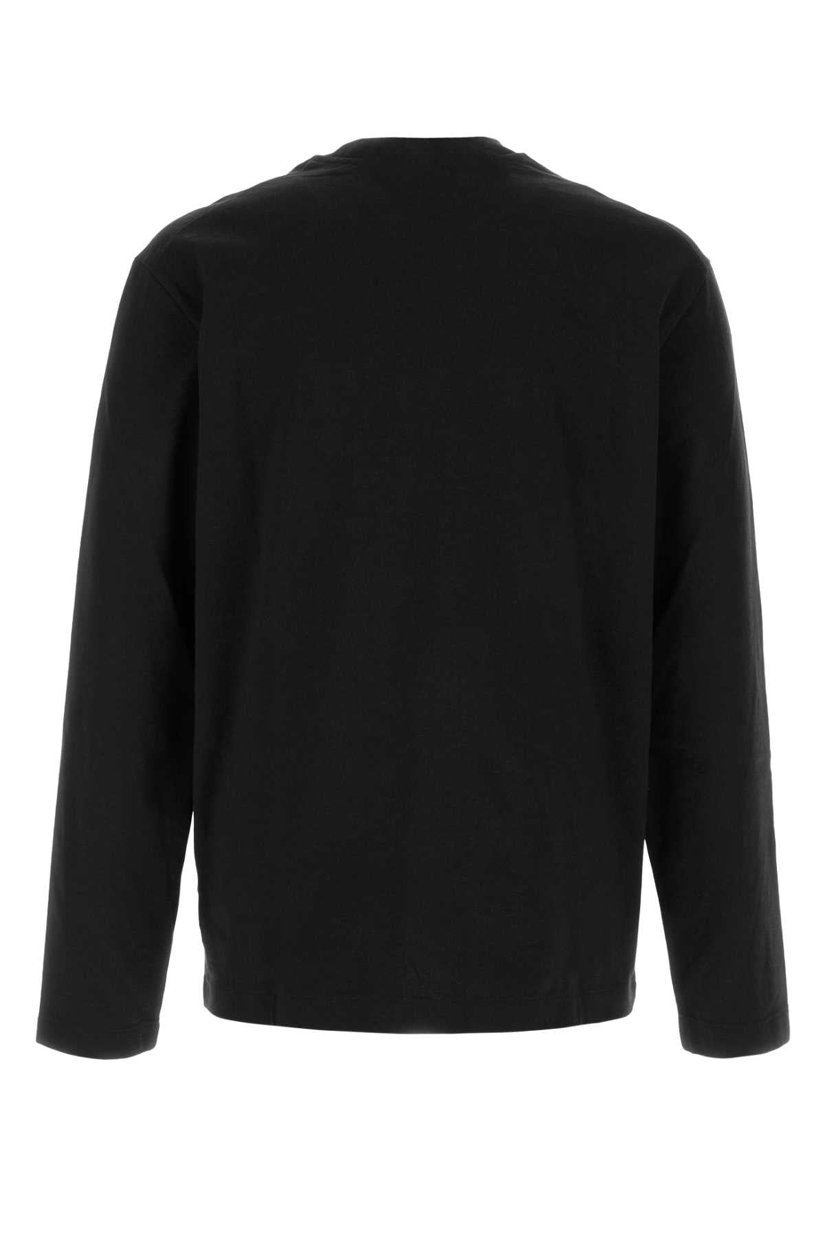 Jil Sander Men Black Cotton T-Shirt