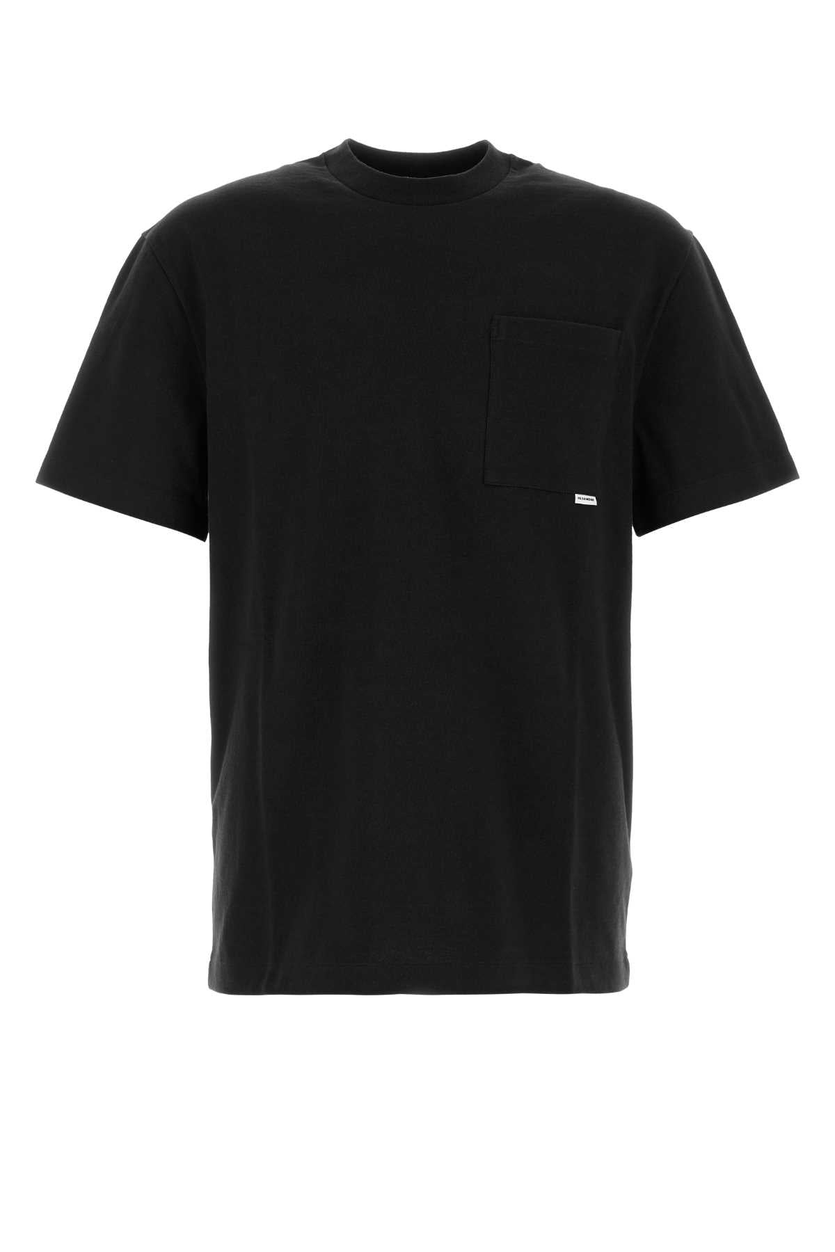 Jil Sander Men Black Cotton T-Shirt