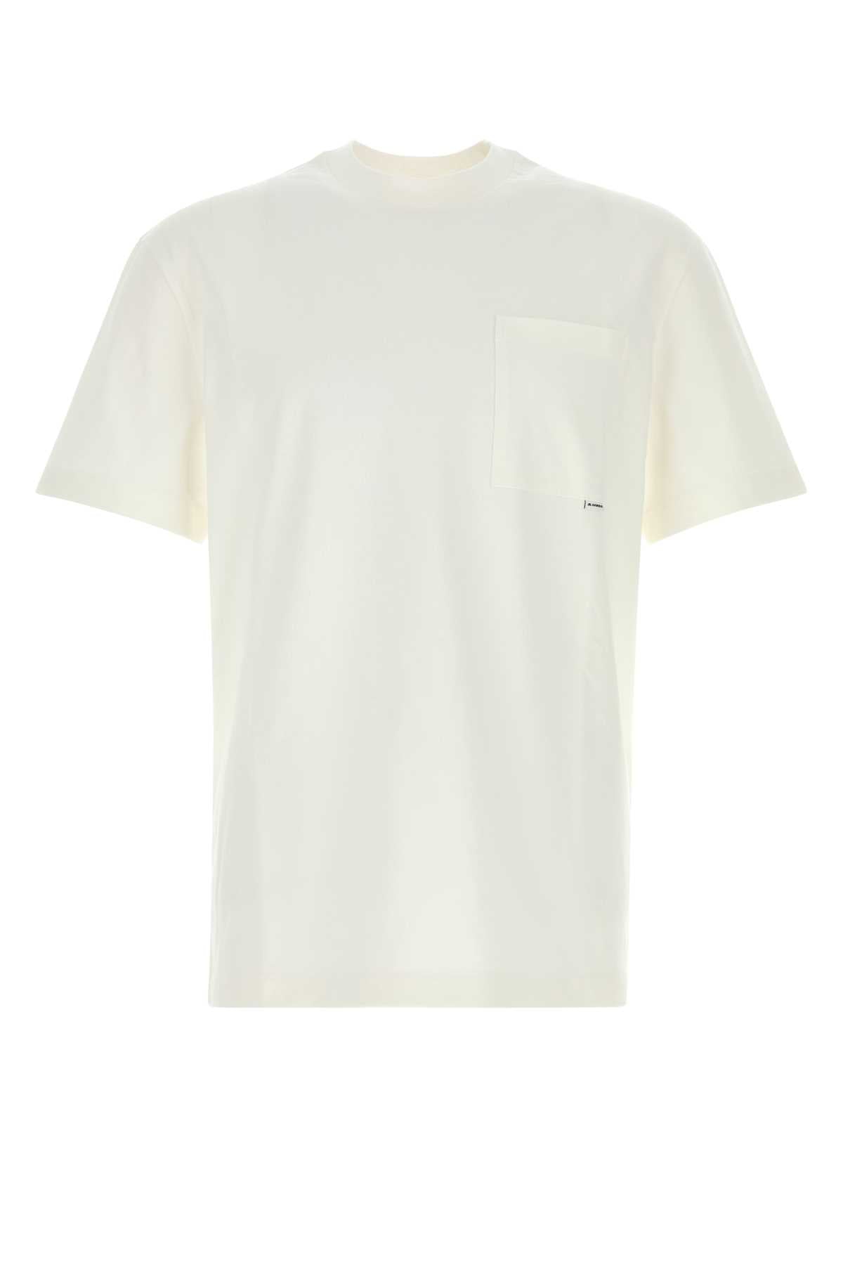 Jil Sander Men White Cotton T-Shirt