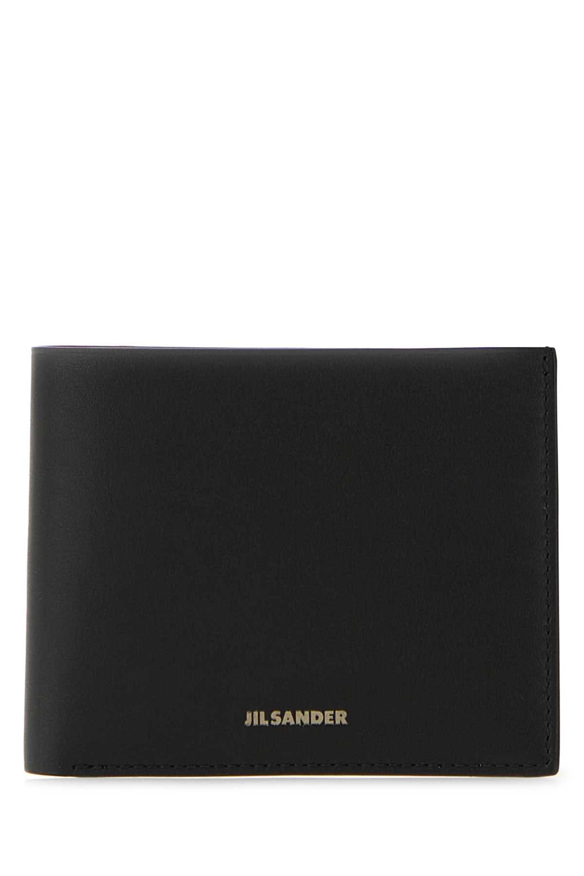 Jil Sander Men Black Leather Wallet